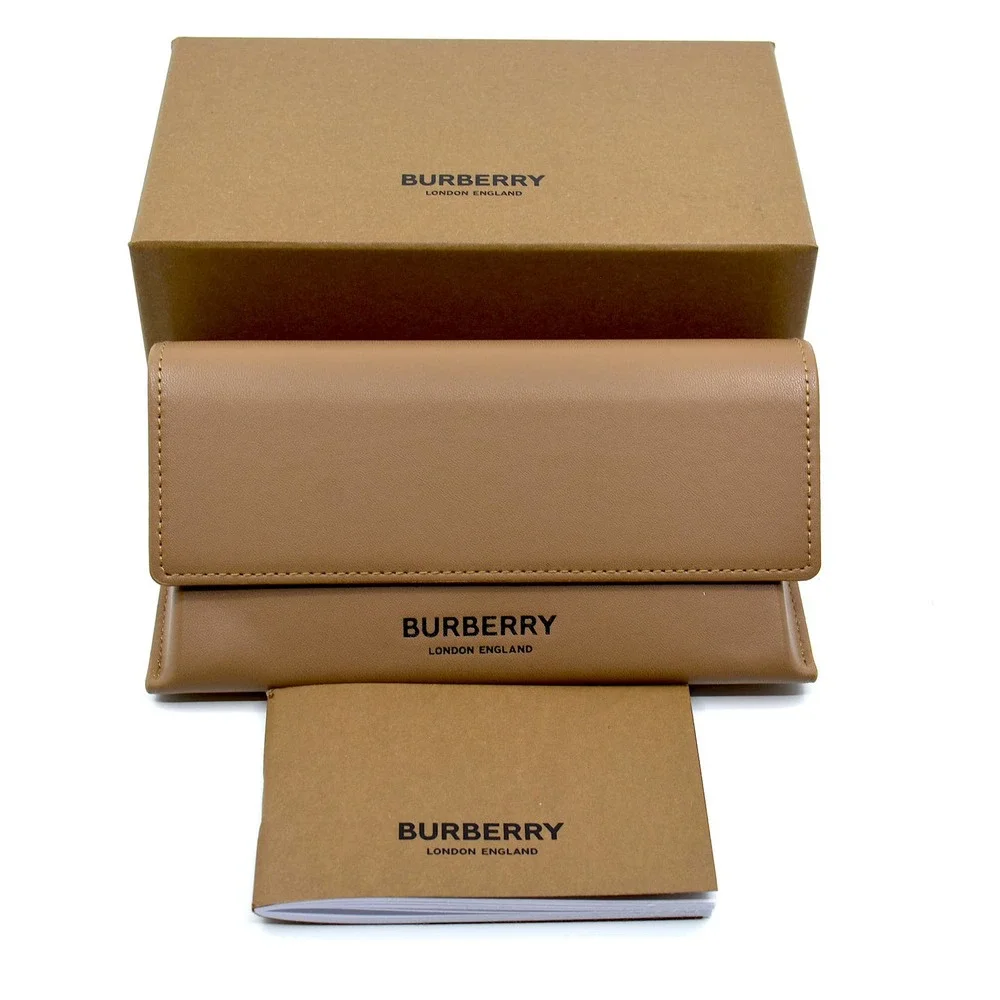 BURBERRY MERYL BE4393 CHECK BROWN BORDEAUX PINK GRADIENT SUNGLASSES - Picture 10 of 10